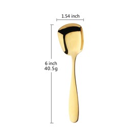 SBOMHS Dessert Spoons Set of 8 Kids Soup Spoons Table Spoons 18/10 Stainless Steel 8 Colourful Spoons Length 6 Inch(15 CM) Width 1.54 Inch(3.9 CM)