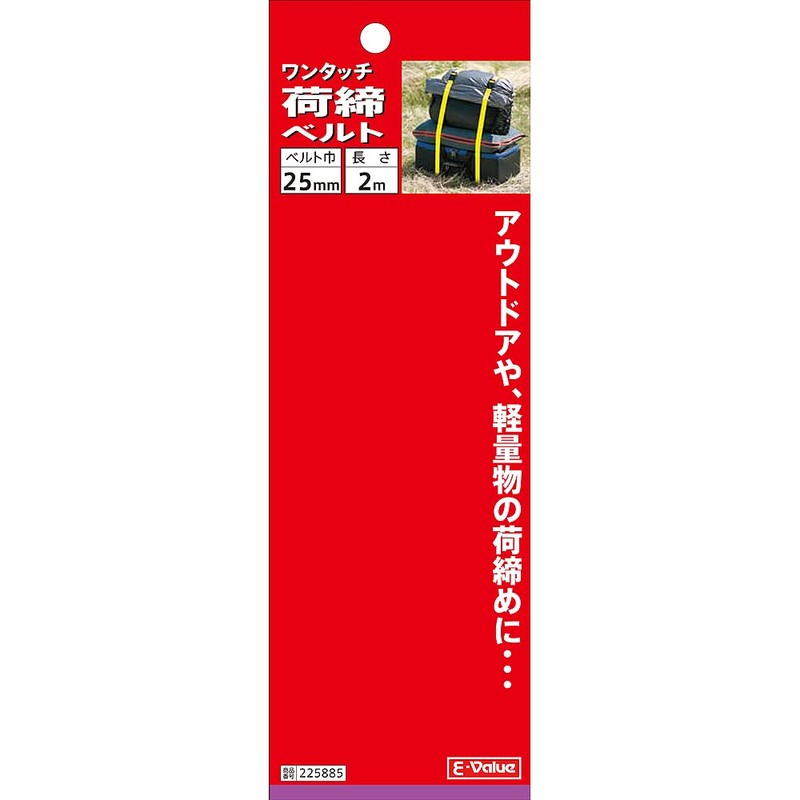 E-Value PT-252(LG) One-touch Load Fastening Belt, Buckle Type, Length 6.6