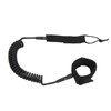 Surfboard Leash High Elasticity TPU Black Adjustable Coiled Surfing Leg