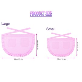 Love Potato Kitchen Cooking Restaurant Fashion Waist Apron Pockets Cotton Bistro Women Girls (Pink, Large)