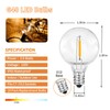 CHYSUPER 10PK G40 LED Replacement Bulbs, 0.6W 2700K Warm White,