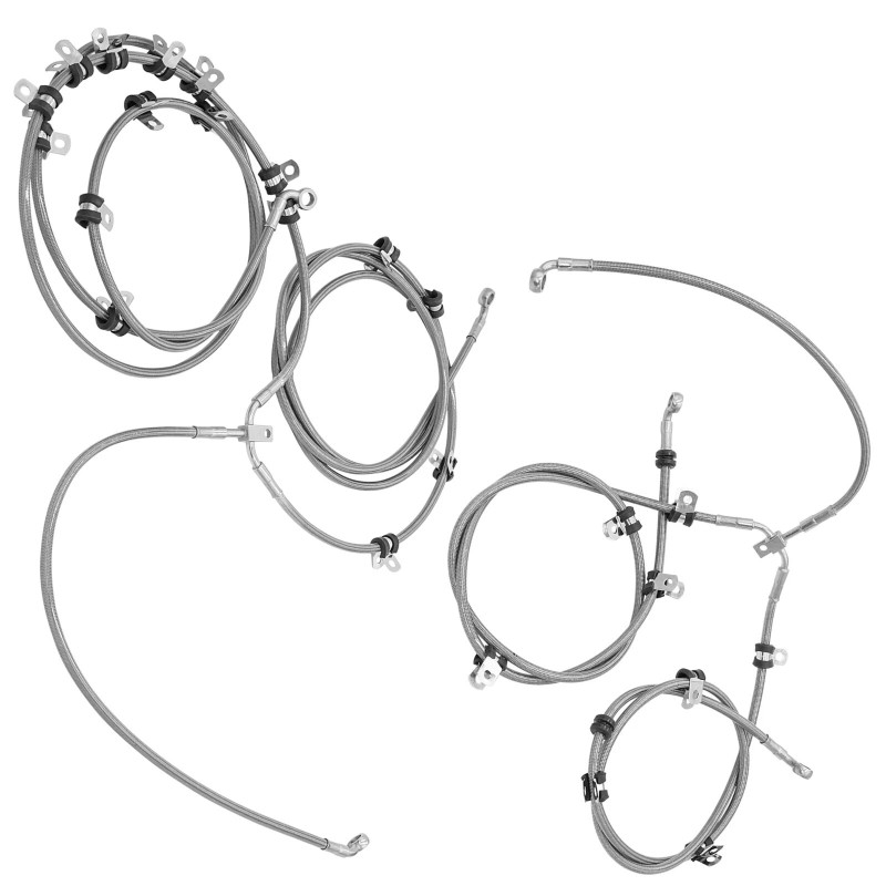 Caltric 705601492 Front & Rear Brake Hose Line For Can
