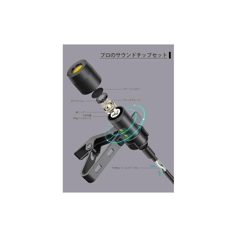 Pin Microphone, Recording Microphone, TG2 Dedicated Microphone