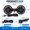 Dual Head Car Fan for Rear Seat Cooling – 3-Speed
