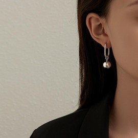 Gold Ball Earrings for Women, Trendy Simple Multi Ball Dangle Gold Plated Earrings Statement Lightweight Silver Hoop Earrings for Teen Girls Party Holiday Gifts (Ball4)