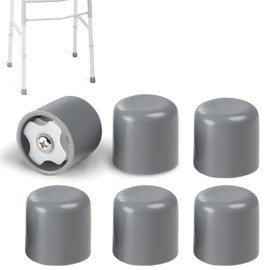 Walker Glide Caps - Universal Replacement Feet Rubber Tips Cap for Folding Walker, 1-1/8 Inch, 3 Pair