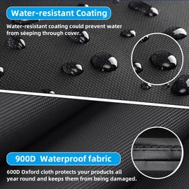 2/3Triple Seater Hammock Glider Cover, Upgraded 600D Heavy Duty Oxford Cloth Outdoor Swing Cover, UV Protection & Windproof, Waterproof Glider Canopy Cover Replacement (86 x 48 x 67 inch,Black)