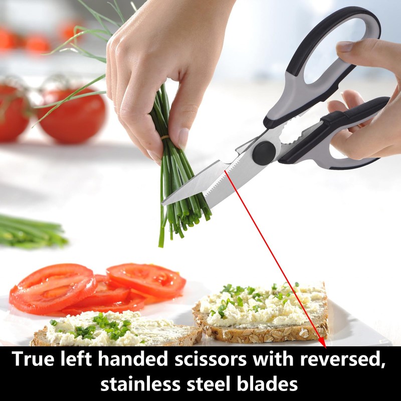 Left Handed Scissors Kitchen Shears, All Purpose Left Hand Heavy