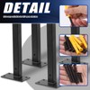 Glarks 4 Pack 12 Inch Black Shelf Brackets, Industrial Floating