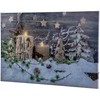 Northlight Rustic Winter Christmas Led Lighted Canvas Wall Art, Brown