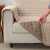 Elegant Comfort Quilted Furniture Protectors Solid and Printed Design Reversible