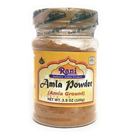 Rani Amla Powder (Indian Gooseberry) 3.5oz (100g) PET Jar ~ All Natural | No Color | Gluten Friendly | Vegan | NON-GMO | No Salt or fillers | Indian Origin