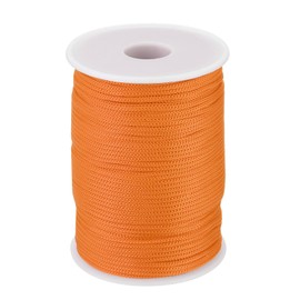 QUARKZMAN Polypropylene Rope 2 mm Polypropylene Rope 10 Om PP Braided Line Textile Rope Lead Nylon Cord Tear-Resistant Rope Plastic Rope for Washing Line Camping Hiking Outdoor Light Orange