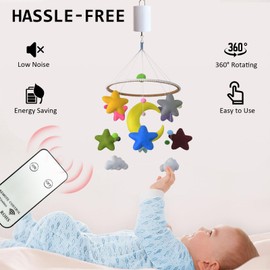 Aoedelyart Wind Spinner Motor Hanging Display Motor Mobile Rotating Motor,Mirror Ball Motor for Hanging Decor Baby Crib,Spiral,Wind Chimes,With Mini Remote Controller for Battery Operated Motor-10 RPM