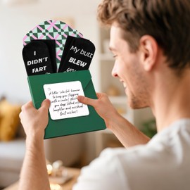 Moyel Fart Gifts for Men Funny and Unusual Mens Socks 9-11 Joke Presents for Men Birthday Christmas for Young Ideas for Dad Son Grandson Boyfriend Brother Unique Farting Gifts