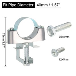 QUARKZMAN Pipe Clamp with Carrier Clamp for 1-5/8 Inch (40 mm) Pipe Holder Cable Holder for I-Carrier, Pipe, Cable Pack of 10
