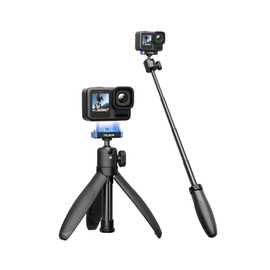 TELESIN Tripod for GoPro 13 Magnetic Quick Release 360 Degree Rotation 44cm Extension Pole Selfie Stick Monopod Desktop Tripod for GoPro Hero 13 Magnetic Mount Lightweight Selfie Stick Folding 4 Tier