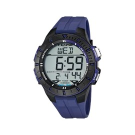 Calypso Unisex Digital Watch with LCD Dial Digital Display and Blue Plastic Strap K5607/2