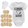 GMHLLES Pregnancy Announcement Onesie Bodysuit Baby Announcement Unisex Baby Bodysuits