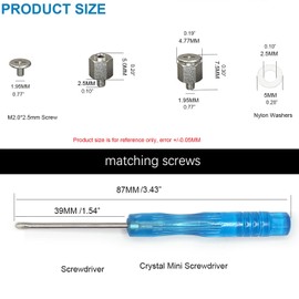 Awxlumv M.2 Screws Kit, NVMe Screw M.2, Screw M2 SSD Mounting Set Standoff + Screws with Screwdriver Compatible ASUS Motherboard Computer and Work for Laptop Notebook