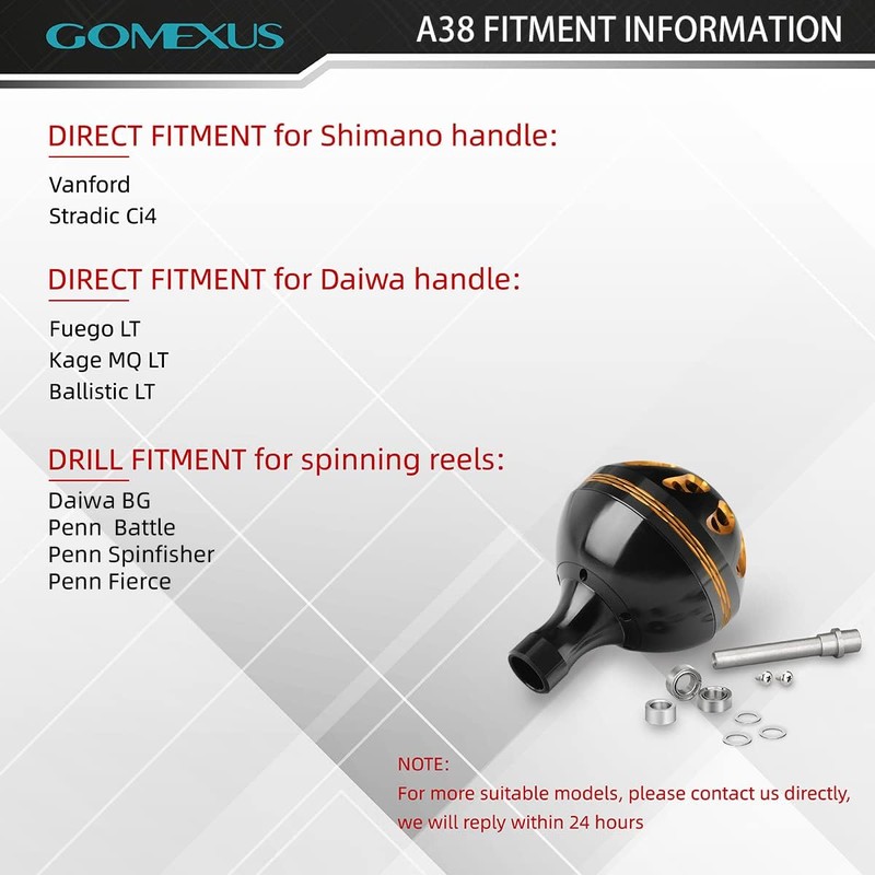GOMEXUS Fishing Power Knob Compatible for Shimano Daiwa Spinning Reels,