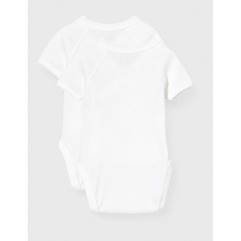 Petit Bateau Unisex Baby Short Sleeve Bodysuit for Newborns (Pack