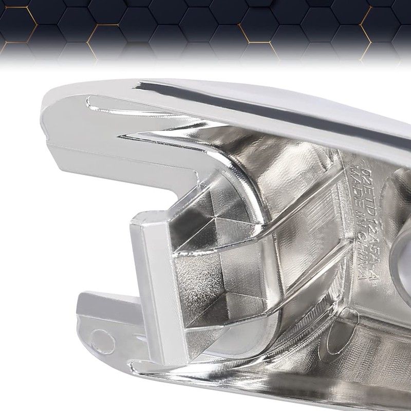 PIT66 Chrome Exterior Door Handle Lock Cylinder Cap Compatible with