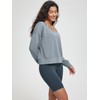 ODODOS Women's Modal Soft-Breezy Wide Scoop Neck Pullover Oversized Long