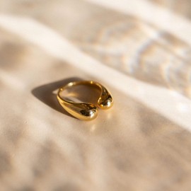 Purelei® Embrace Ring - Waterproof Women's Ring Made of Durable Stainless Steel - Adjustable Rings of Size (S-M/M-L) - Fashion Jewellery for Your Individual Look, Stainless Steel