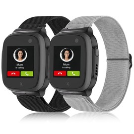 EverAct Pack of 2 Children's Nylon Bracelets Compatible with Xplora X5 / XGO 2 / XGO 3 Bracelet, Soft, Stretchy Girls Boys Replacement Bands for Xplora X5 Play / XGO2 / XGO3, Girls Boys Gift