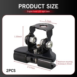 Dogary 2 PCS Automotive LED Light Bar Mounting Bracket, Non-Destructive Fixing Stand for Hood Light Bar, Grille Light bar Brackets Replacement, Suitable for Most Vehicle Models (Black)
