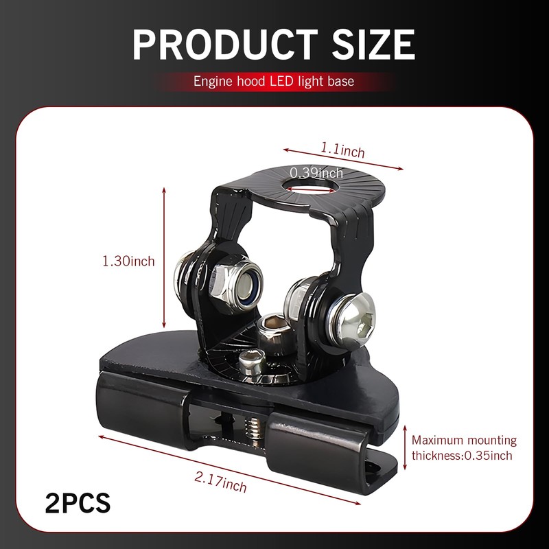 Dogary 2 PCS Automotive LED Light Bar Mounting Bracket, Non-Destructive