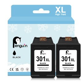 Penguin 301XL Printer Cartridges for HP 301XL for Deskjet 1000 2000 2050 3050 Envy 4500 5530 Officejet 2620 4630 Remanufactured Cartridges (2 Colours)