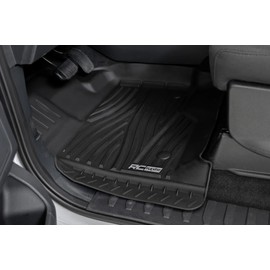 Rough Country Front Flex-Fit Floor Mats for Ford F-150 (2015-25)/Lightning (2022-24)/Raptor (2017-25) - Non-Slip TPE Rubber Mat, Waterproof, Front Set