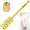 PANA USA Professional Crystal Top Gold Large Barrel Nail DrillBit 3X Coarse Grit