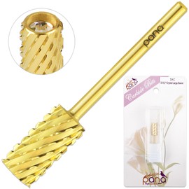 PANA USA Professional Crystal Top Gold Large Barrel Nail DrillBit 3X Coarse Grit
