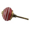 Freak Scene Shabby Chic Ceramic Furniture Knob Red / White