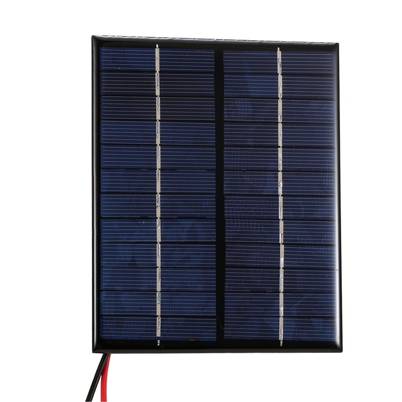 2W 12V Solar Panel with Clips Polycrystalline Silicon Solar Cell
