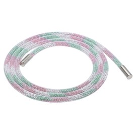 MECCANIXITY 6mm x 120cm Shoe Laces Glitter Cords Rhinestone Tube Rope Bling Crystal Rhinestone String Rope for DIY Sweaters Sweatpants Decoration White Mesh Green Pink White Diamonds