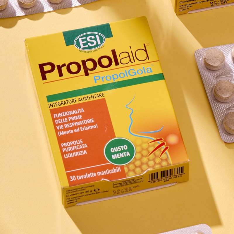 ESI - Propolaid Tavolette Masticabili, Caramelle Gola Gusto Menta con
