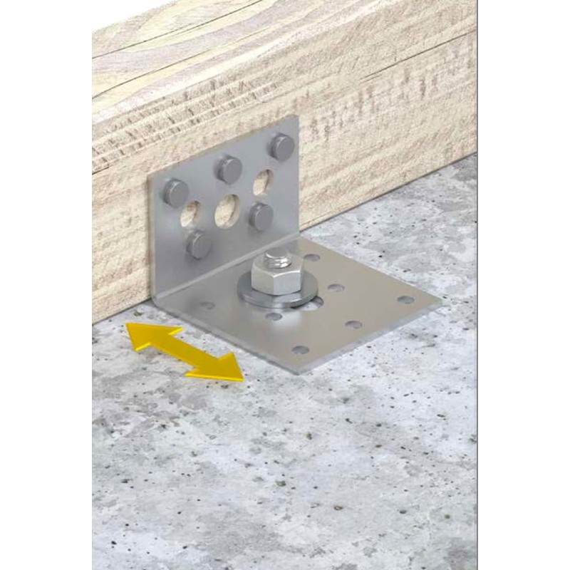 60mm x 40mm x 60mm Galvanised Adjustable Angle Brackets for