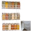 Evelots Spice Rack-3-Tier-Door/Wall Mounted-Coated Wire-Can Store 18 Bottles
