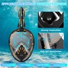 Xyuee Devilfish Full Face Snorkel Mask Adults Black L, Dry