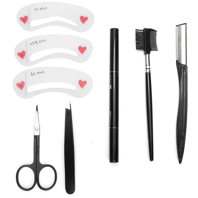 8pcs / set Eyebrow Razor Eyebrow Trimmer Shaver Comb Clip