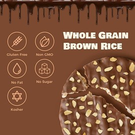 Lieber's Brittle Topped Milk Chocolate Covered Rice Cakes, 3.7 oz