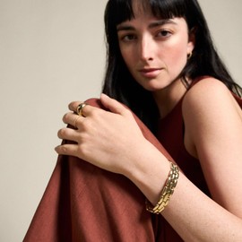 Fossil Arden JF04784710 Bracelet en Acier Inoxydable Pour Femme Doré, Waist Unique, Stainless Steel