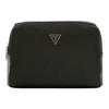 GUESS Large Top Zip Cosmetic Bag Black, black