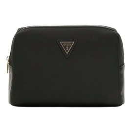 GUESS Large Top Zip Cosmetic Bag Black, black