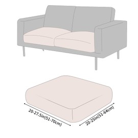 Fuloon Faux Leather Couch Cushion Slipcover, Waterproof Stretch Covers for Sofa, RV Chair Seat Cover, Individual Loveseat Couch Cushion Replacement, PU Leather Sofa Slipcovers(3 Pack, Pale Beige)