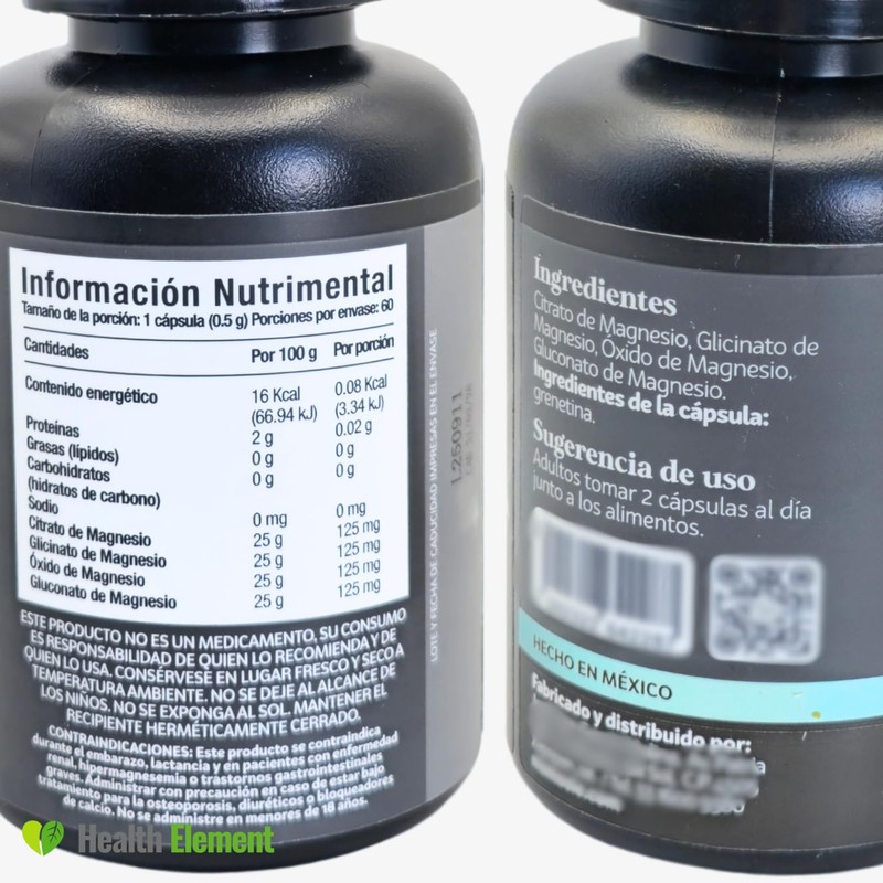 Magnesio Complex | 4 Magnesios Citrato, Glicinato, Gluconato y Óxido
